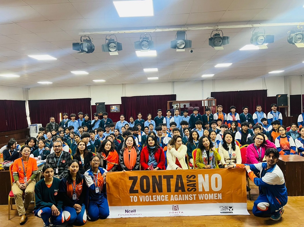 Ncell Foundation, Saathi, and Zonta Club Kathmandu Unite for ‘Orange the Schools’ Campaign to End Gender-Based Violence