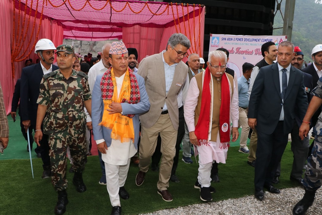 उर्जामन्त्री खड्का र भारतीय समकक्षीद्धारा अरुण तेस्रो आयोजनाको अवलोकन 