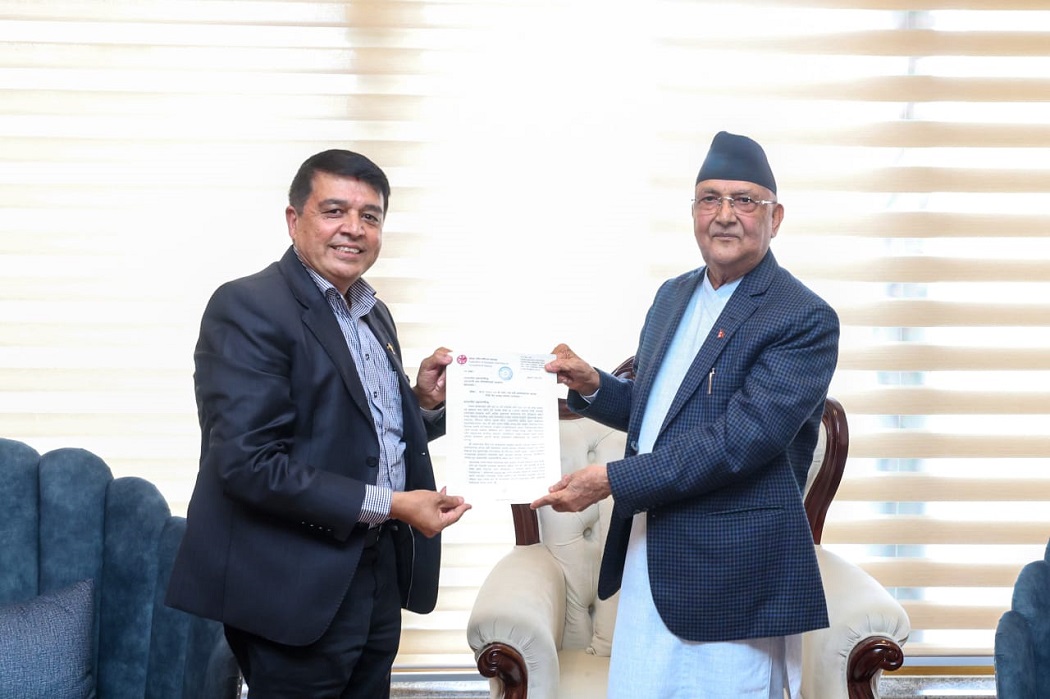 प्रधानमन्त्री ओलीसँग भेटमा निजी क्षेत्र मैत्री वातावरण बनाउन महासंघको सुझाव