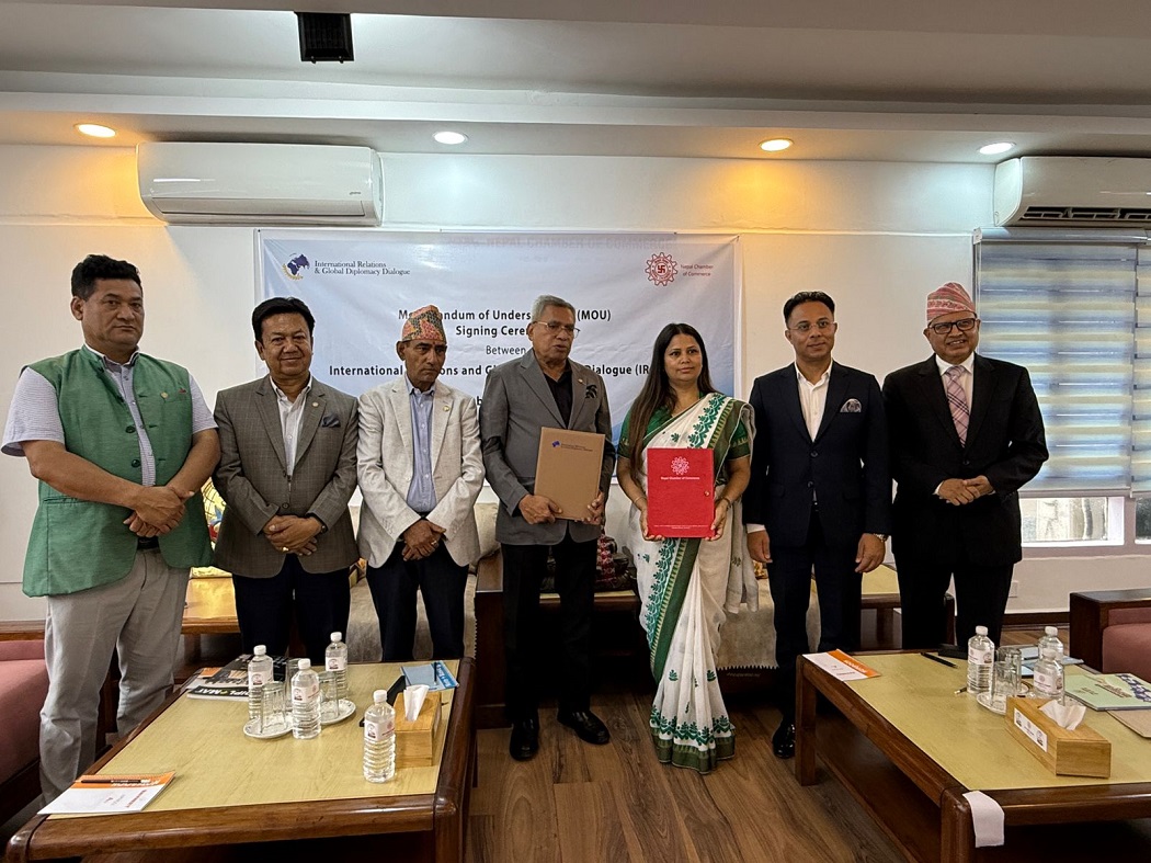 आर्थिक कुटनीति र लगानी प्रवर्द्धनका लागि चेम्बर र आईआरजीडीडीबीच सहकार्यको सम्झौता