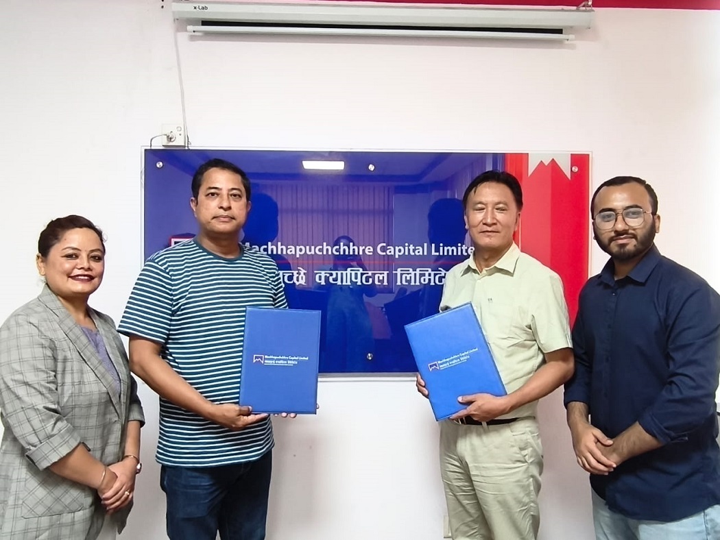 माछापुच्छ्रे क्यापिटल तथा अप्पर स्याङ्गे हाईड्रोपावरबीच शेयर रजिष्ट्रार सम्बन्धी सेवा प्रदान गर्ने सम्झौता