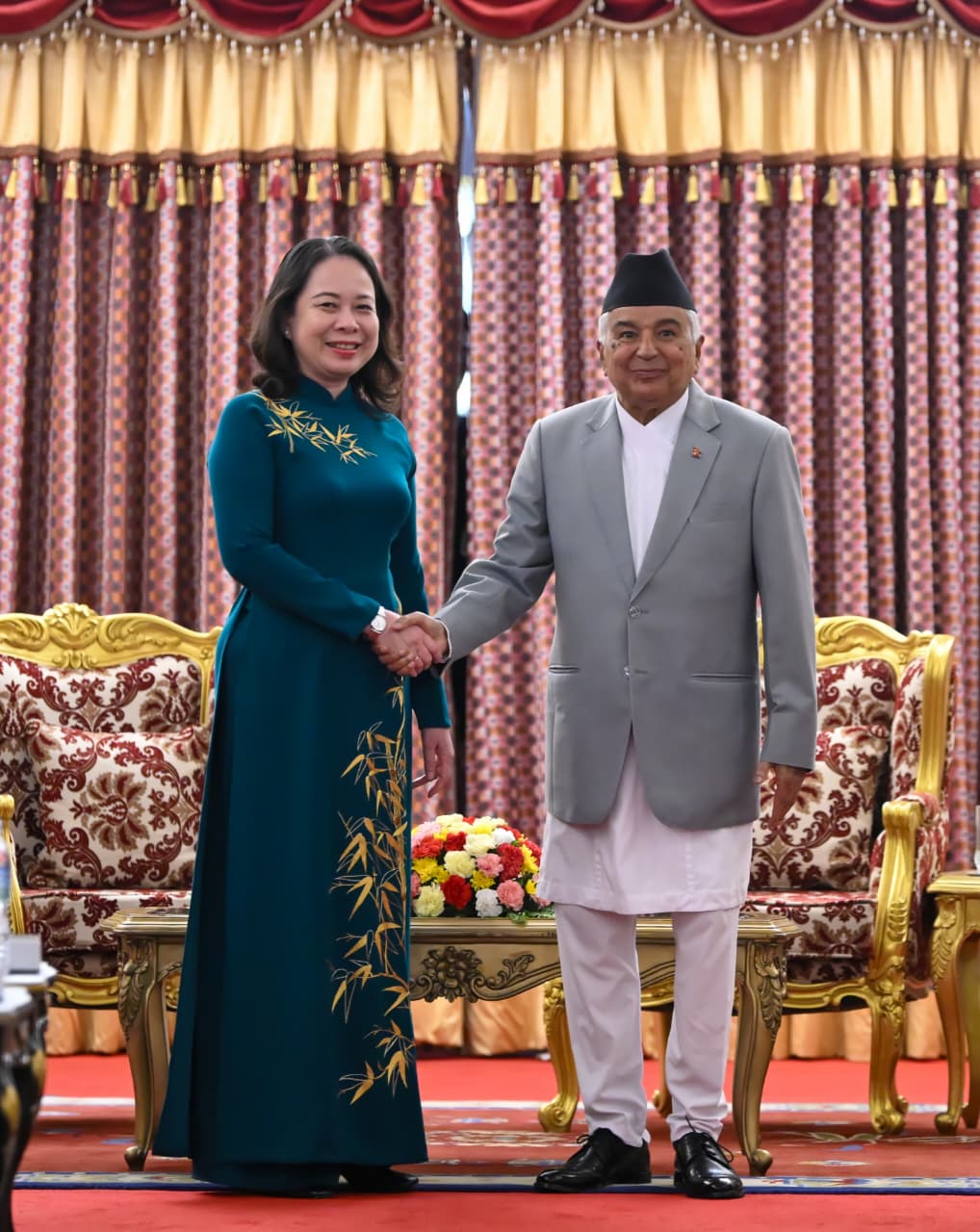 राष्ट्रपति पौडेलसँग उपराष्ट्रपति सुआनको शिष्टाचार भेट