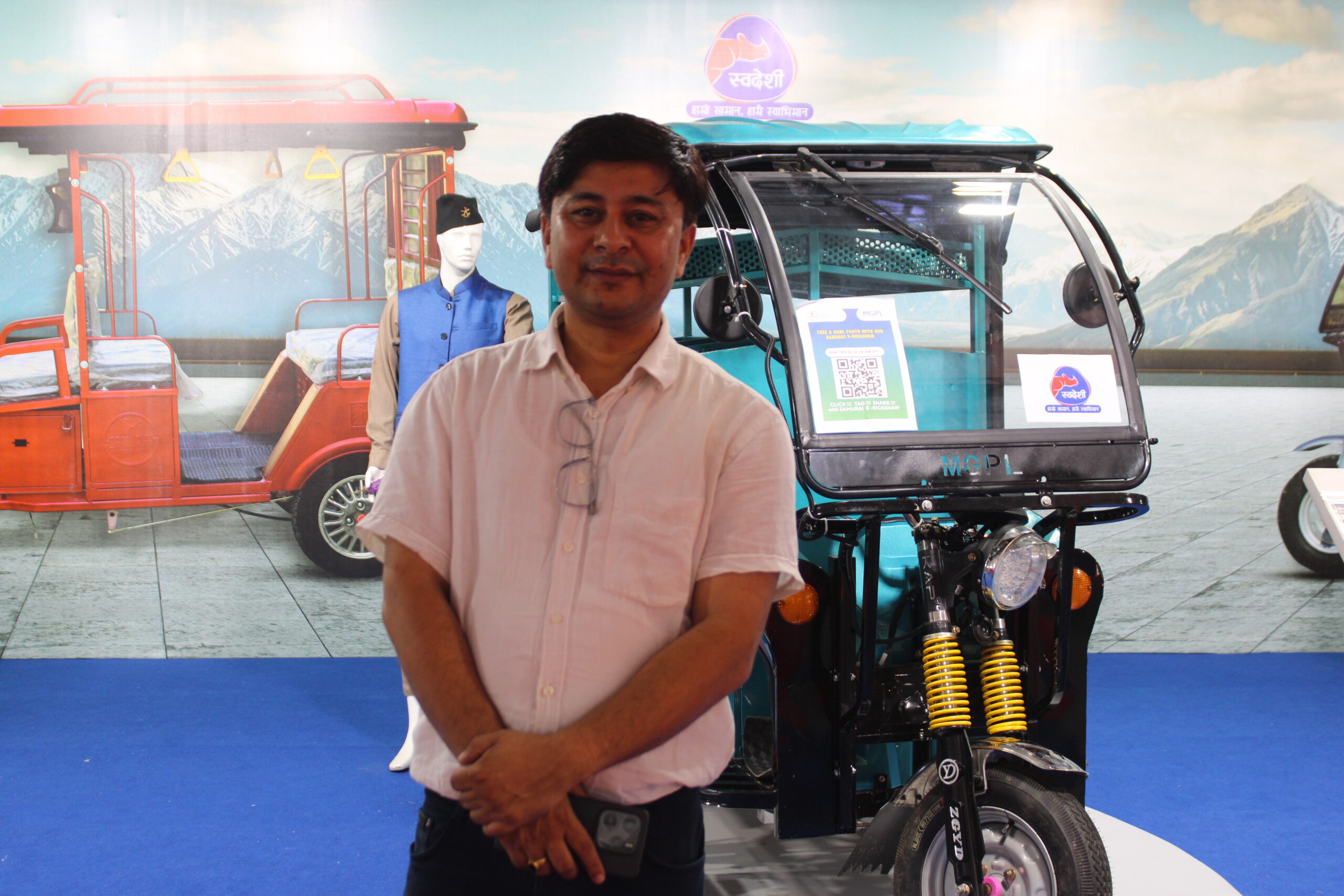 नाइमामा आर्कषणको केन्द्र बन्यो स्वदेशी कम्पनी‘मेगाटेक’का तीनपाङ्ग्रे सवारी साधन  (फोटोफिचर)