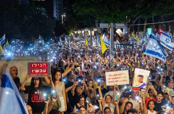 इजरायलमा बन्धक सम्झौताका लागि प्रदर्शन, क्याबिनेट बैठकअघि दबाब