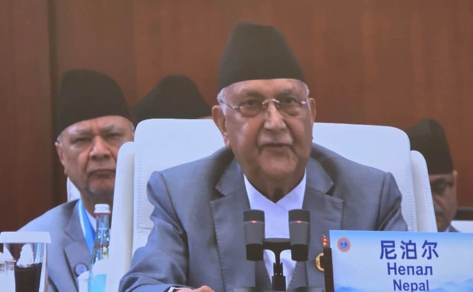प्रधानमन्त्री ओलीबाट शाङ्घाइ शिखर सम्मेलनलाई सम्बोधन
