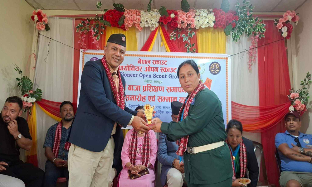 पायोनियर ओपन स्काउट ग्रुपद्वारा धाँ बाजा प्रशिक्षण तथा दिक्षान्त समारोह सम्पन्न