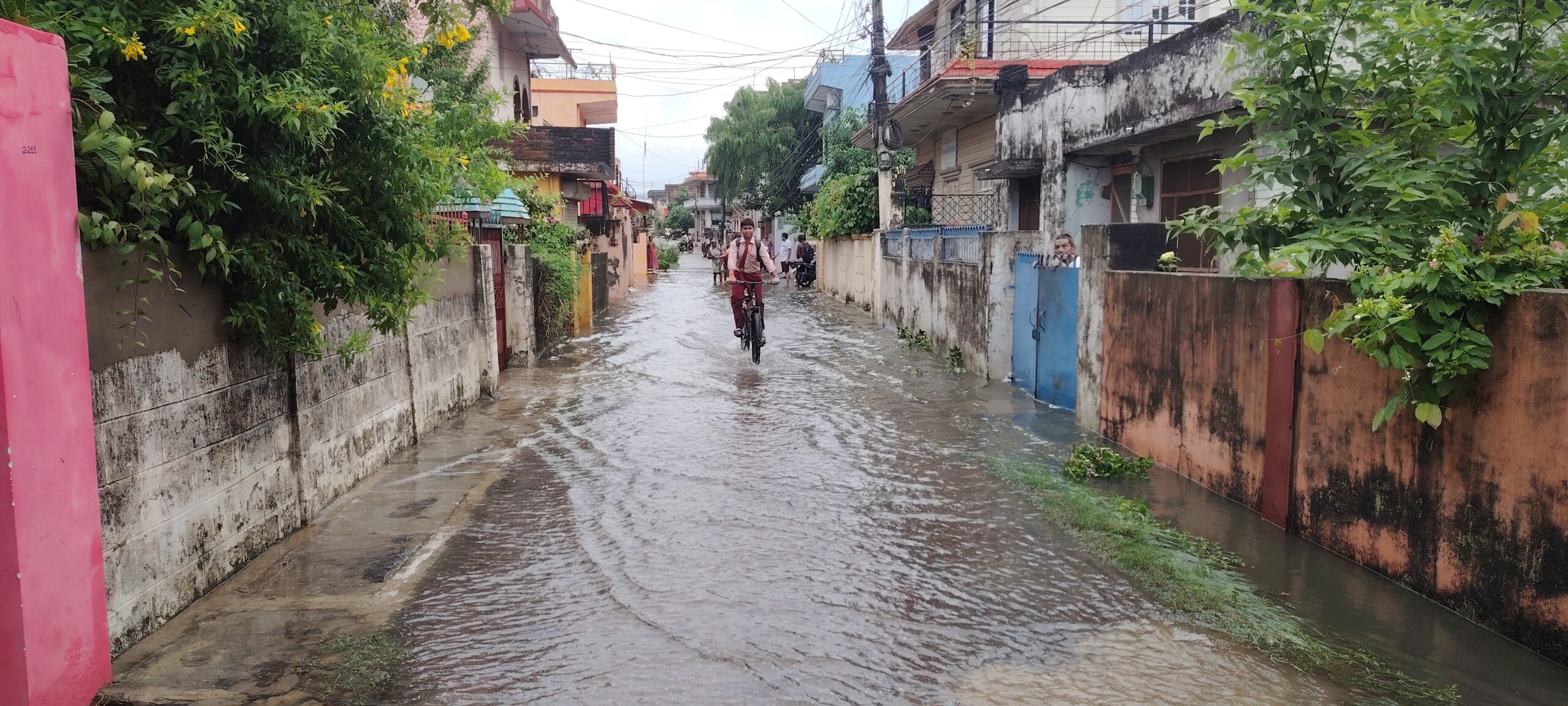 भैरहवामा भारी वर्षाले जनजीवन प्रभावित