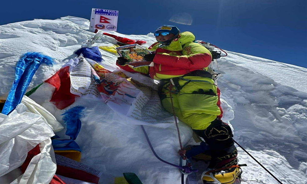 मनास्लु आरोहण गर्ने अहिलेसम्मकै कान्छी आरोही छिरिङ