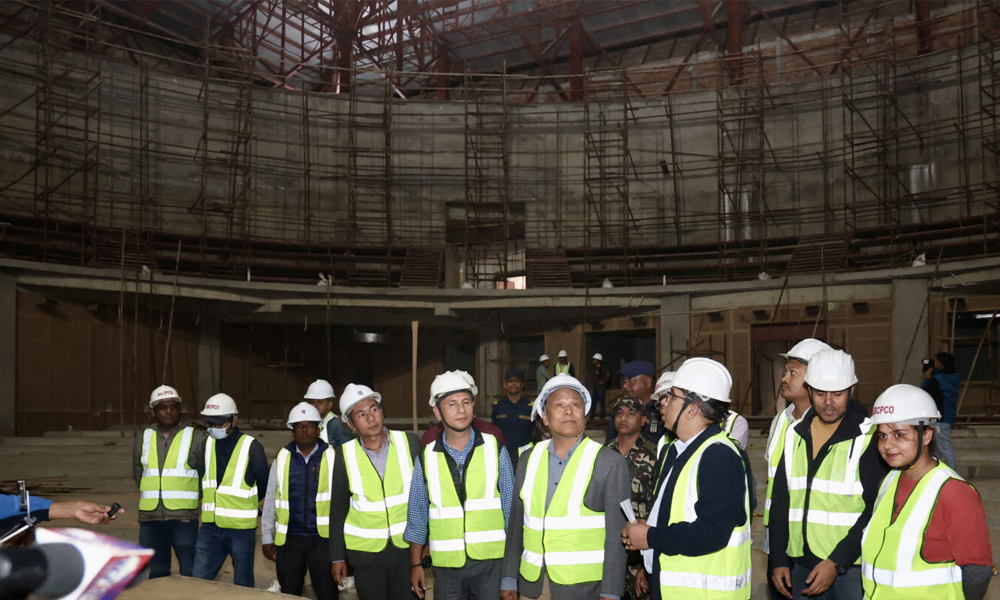 निर्धारित समयमै नयाँ संसद् भवन निर्माण गर्न मन्त्री घिसिङको निर्देशन