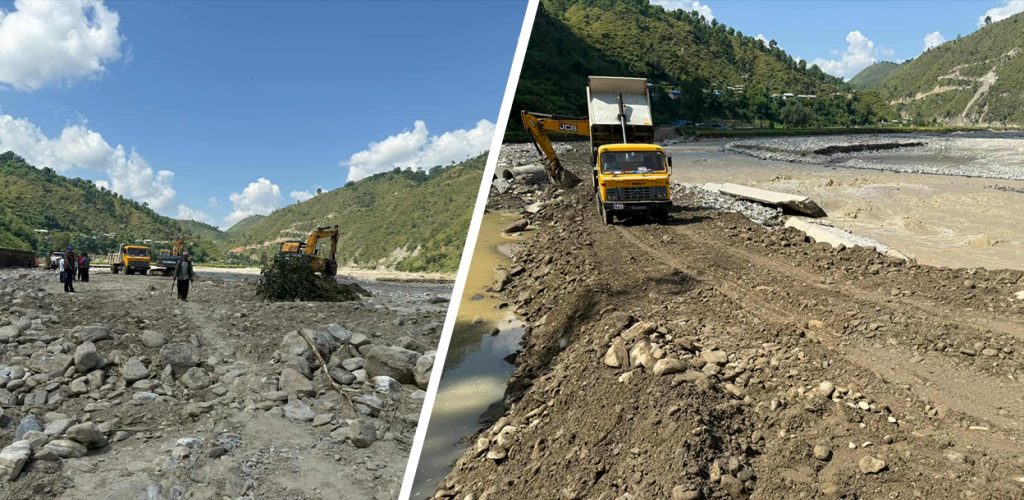 बिपी राजमार्गः ‘ट्र्याक’ खुलाएसँगै मर्मत थालियो