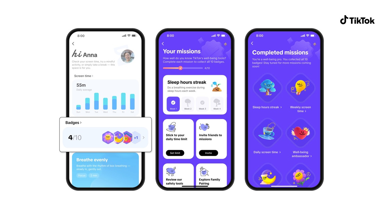 टिकटकले प्रयोगकर्ताका लागि ल्यायो टाइम र वेल-बीइंग फिचरहरू
