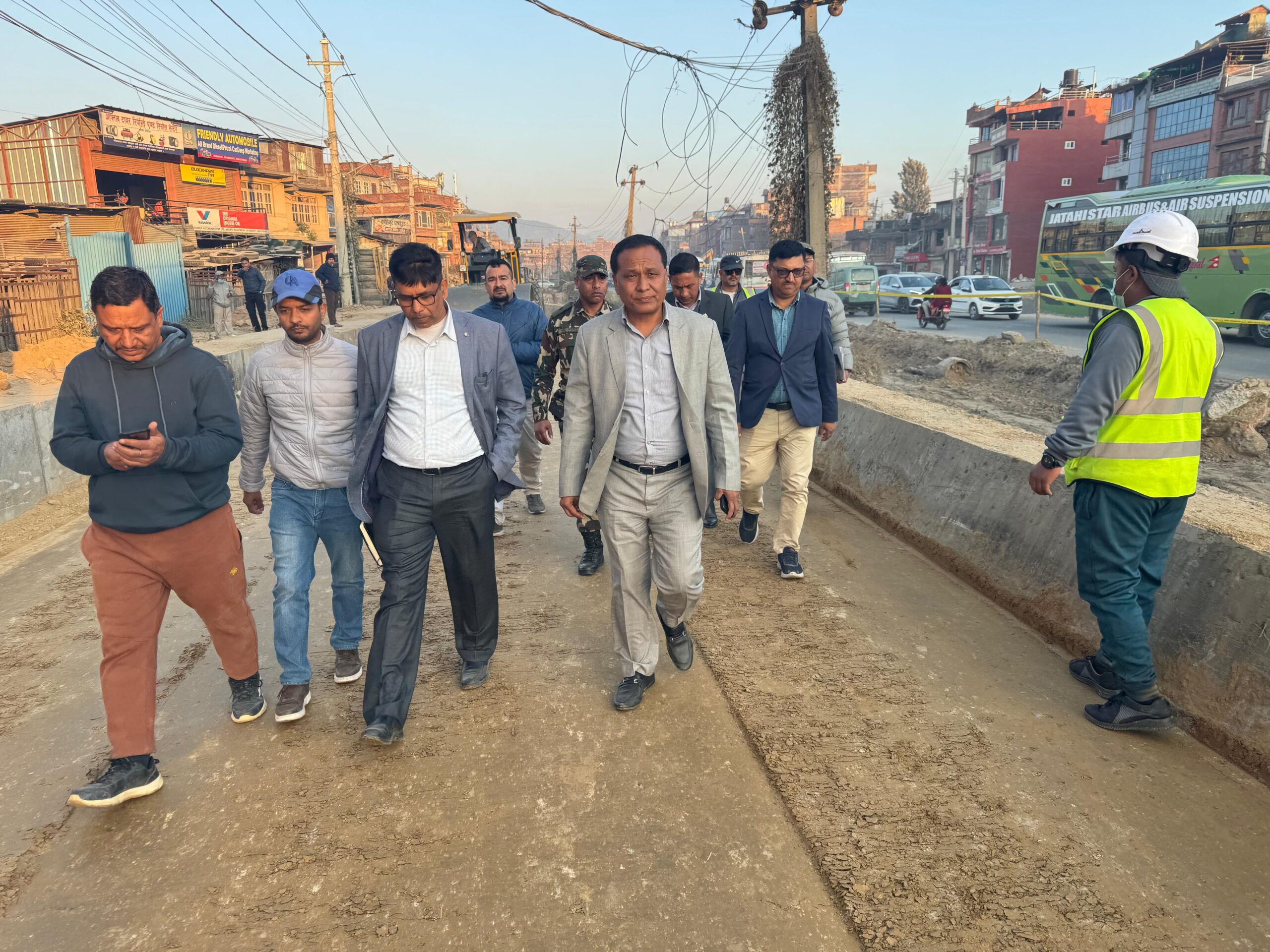 सूर्यविनायक—धुलिखेल सडक निर्माण प्रगति ५० प्रतिशत,