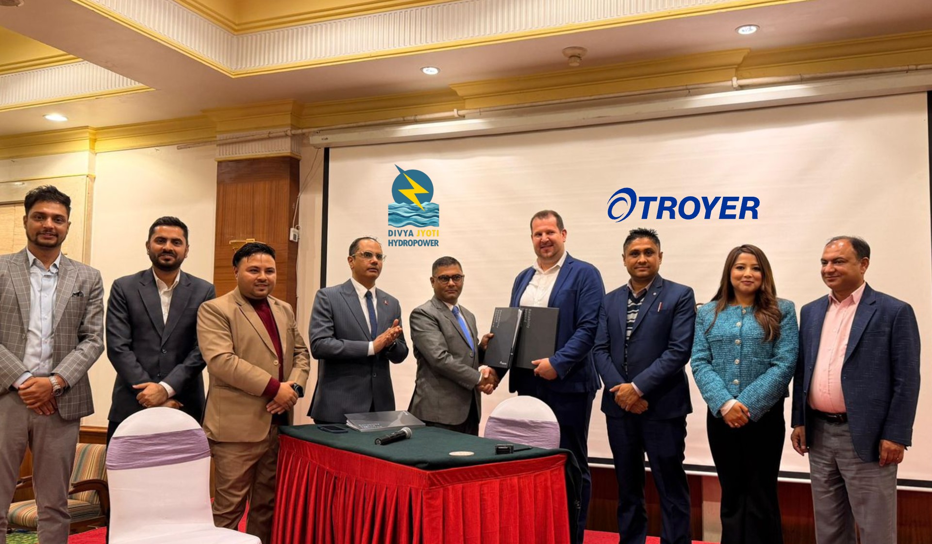 दिव्य ज्योति हाइड्रोपावर र ट्रोयरबीच ५० मेगावाट मर्स्याङ्दी बेसी जलविद्युत् परियोजनाको इलेक्ट्रो–मेकानिकल ठेक्का सम्झौता