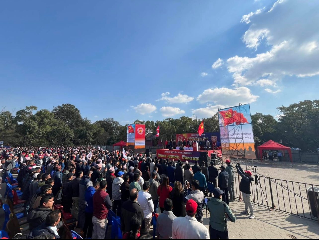 भृकुटीमण्डपमा एमालेको जनसभा