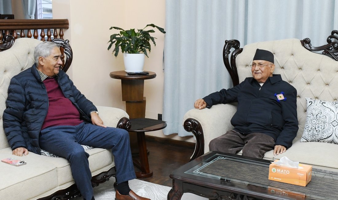 ओली र देउवाबिच महाराजगन्जमा भेटवार्ता