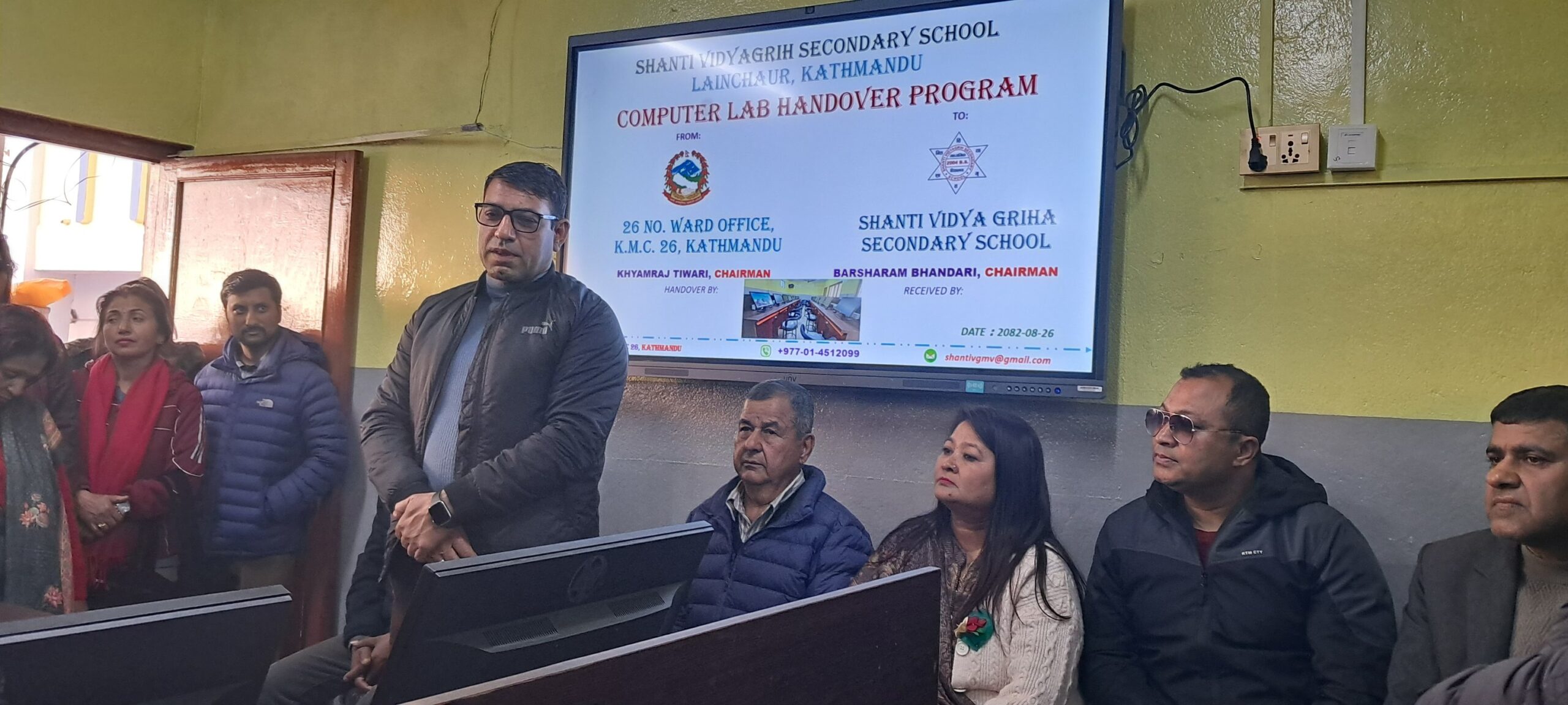 सामुदायिक शैक्षिक सुधारका लागि पूर्वाधार र प्रविधिमा लगानी गरेका छौँ : वडाध्यक्ष तिवारी