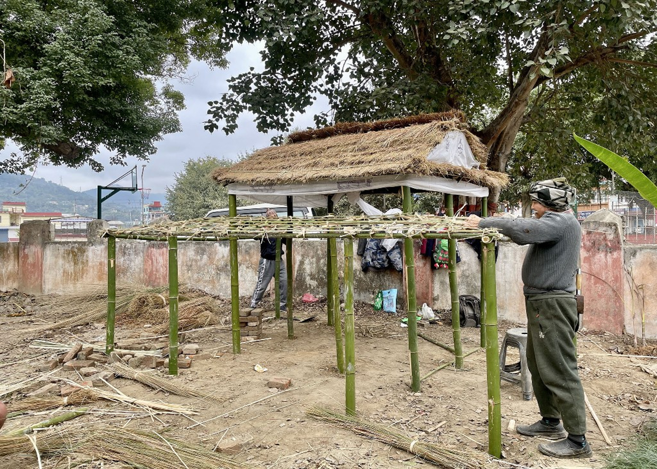 आदिवासी जनजाति महोत्सवः नमुना घर निर्माण