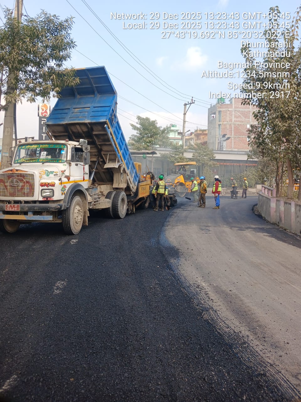 धोवीखोला नदी करिडोर सडक मर्मत धमाधम