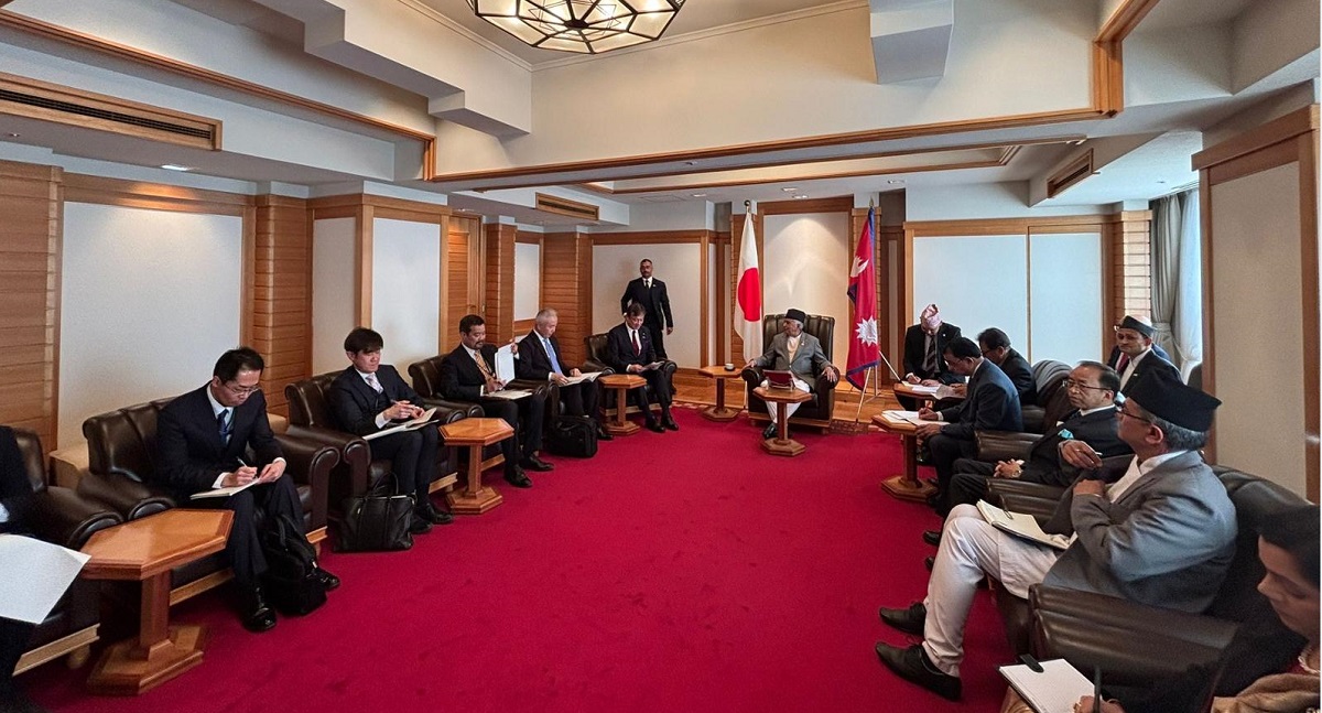 राष्ट्रपति पौडेलसँग जापानका विदेश राज्यमन्त्रीको भेटवार्ता