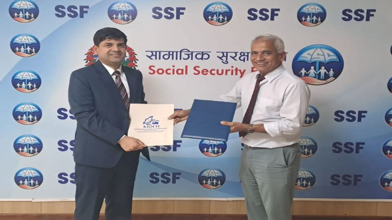 सामाजिक सुरक्षा कोष र काठमाडौं इन्स्टिच्यूट अफ चाइल्ड हेल्थबीच सम्झौता